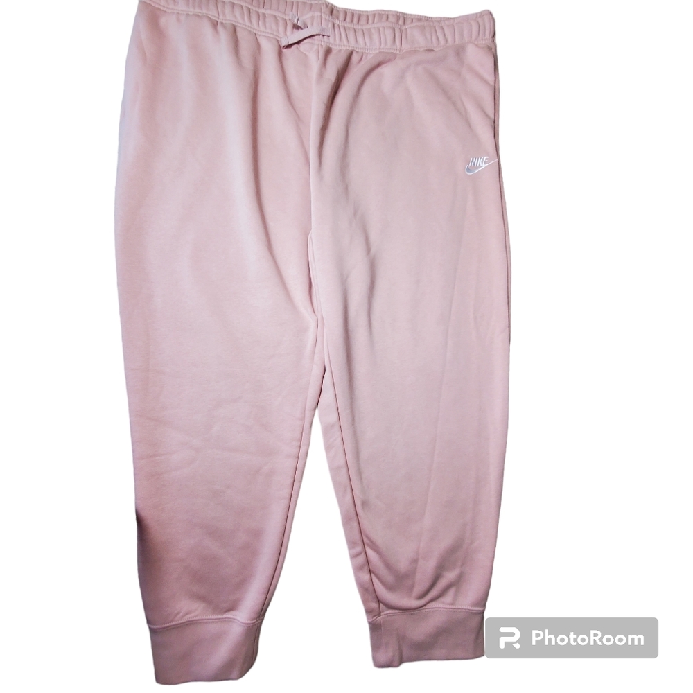 Nike Sportswear Club Fleece Womens Mid Rise Joggers plus size pink size 3X new - Picture 3 of 8